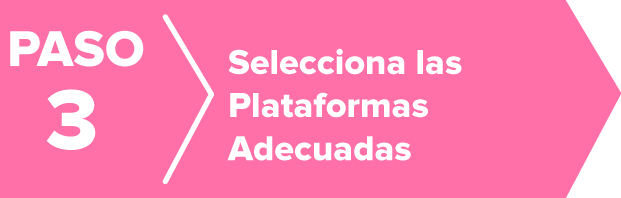 Selecciona las plataformas adecuadas