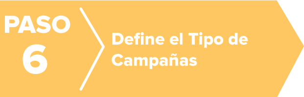 Define el tipo de campañas